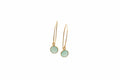 vermeil gold aqua chalcedony earrings