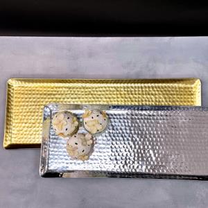 GOLD HAMMERED RECTANGLE TRAY
