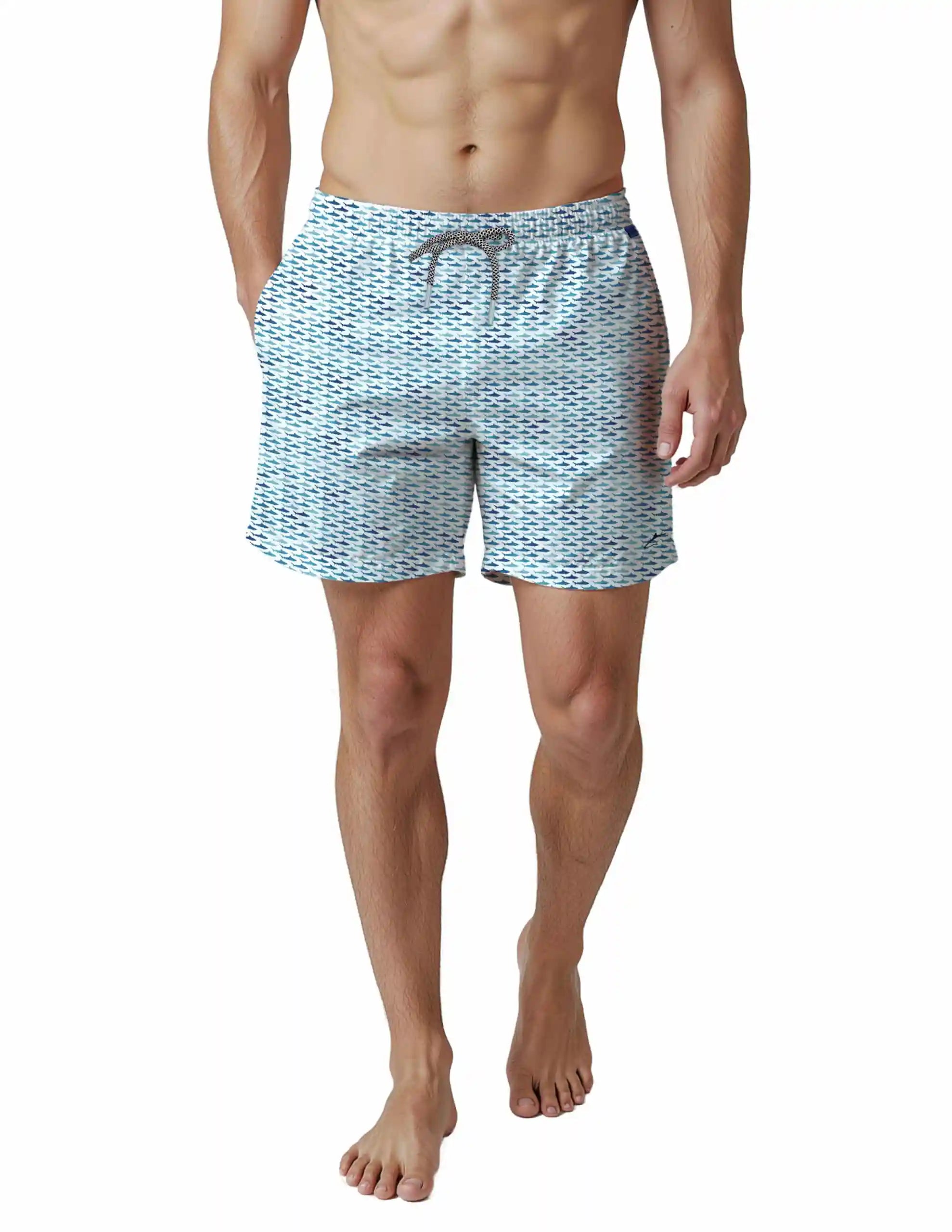 MEN'S STRETCH SWIM SHORTS 2065 WHITE