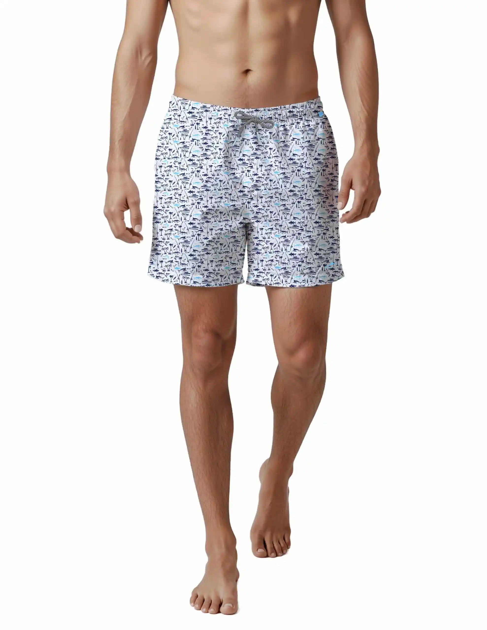 MEN'S STRETCH SWIM SHORTS 2066 WHITE