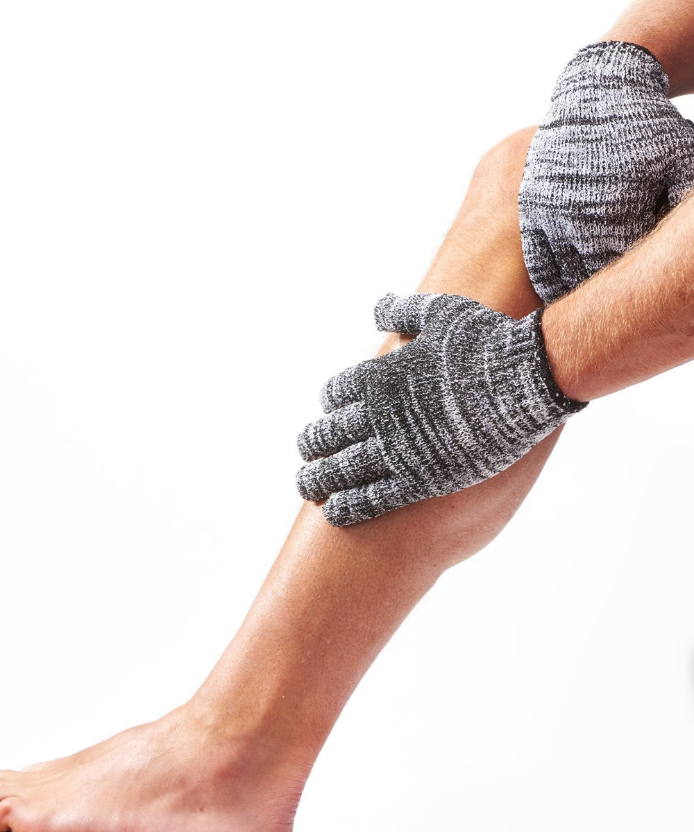 Men's Carbon Glow Bath Gloves, Set of 2