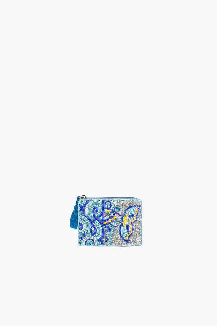 Coastal Elegance Beaded Coin Pouch