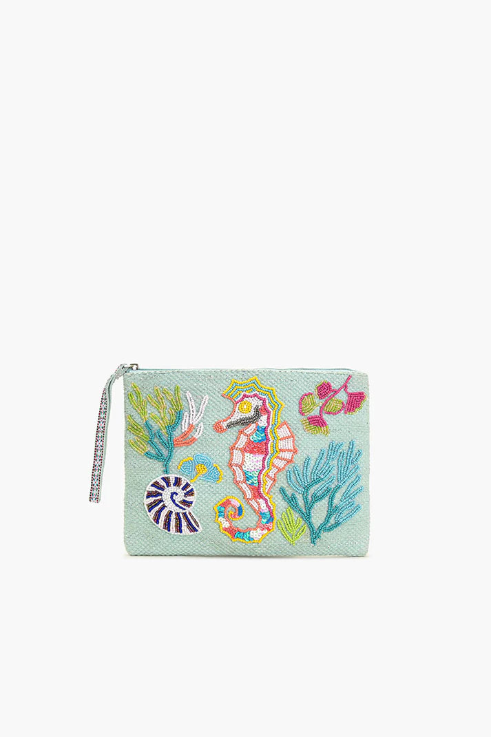 Coastal Elegance Beaded Wristlet