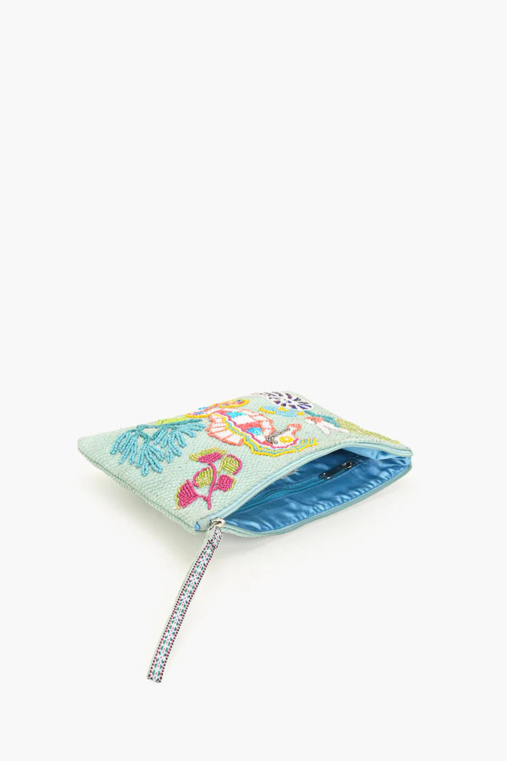 Coastal Elegance Beaded Wristlet