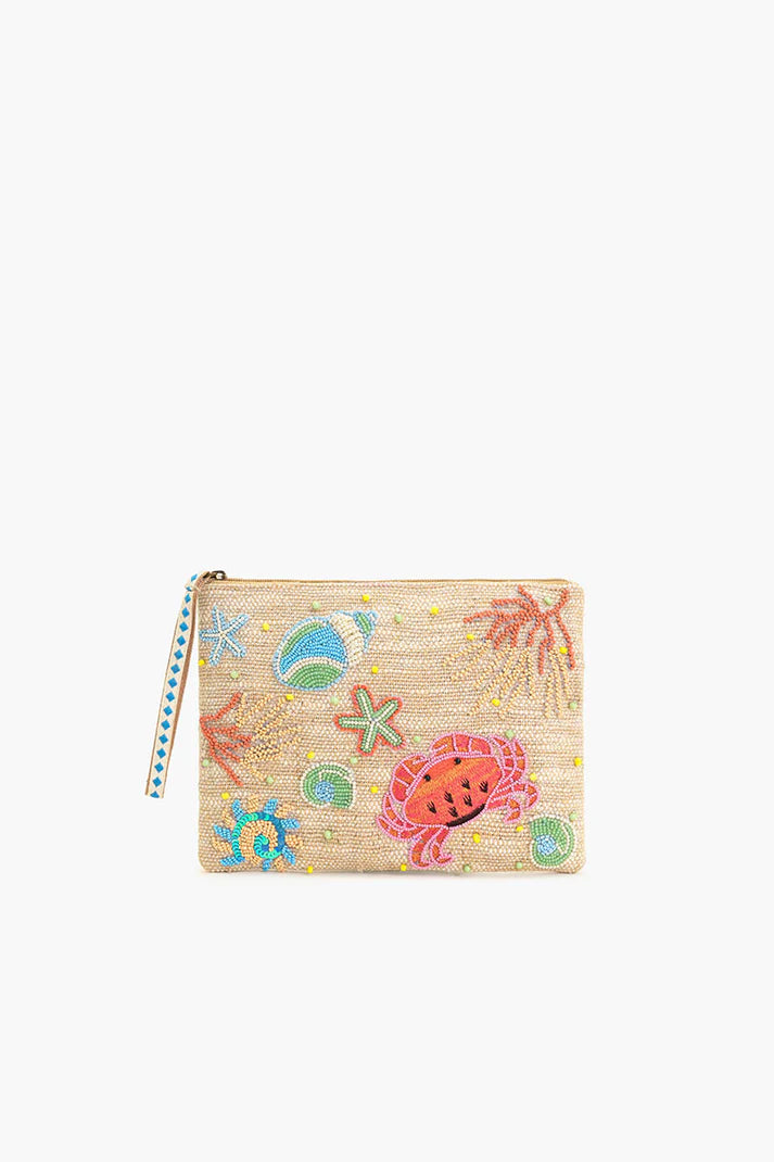 Coastal Elegance Beaded Wristlet