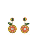 Orange Beaded Earrings