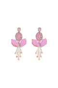 Pink Blossom Beaded Earrings