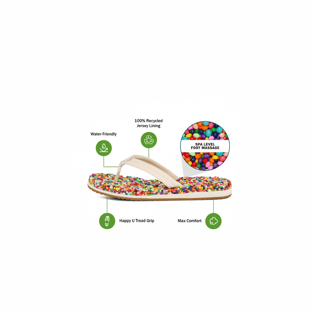 SANDALS BUBBLECUSH RAINBOW CONFETTI WOMEN