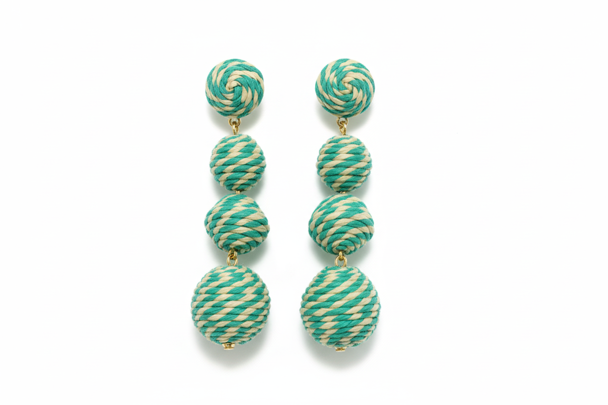 COLOURED ROUND SPHERE EARRINGS