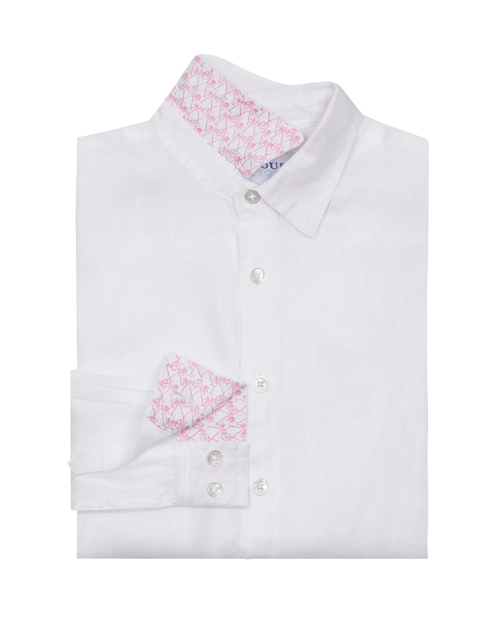 White Kids' Linen Shirt