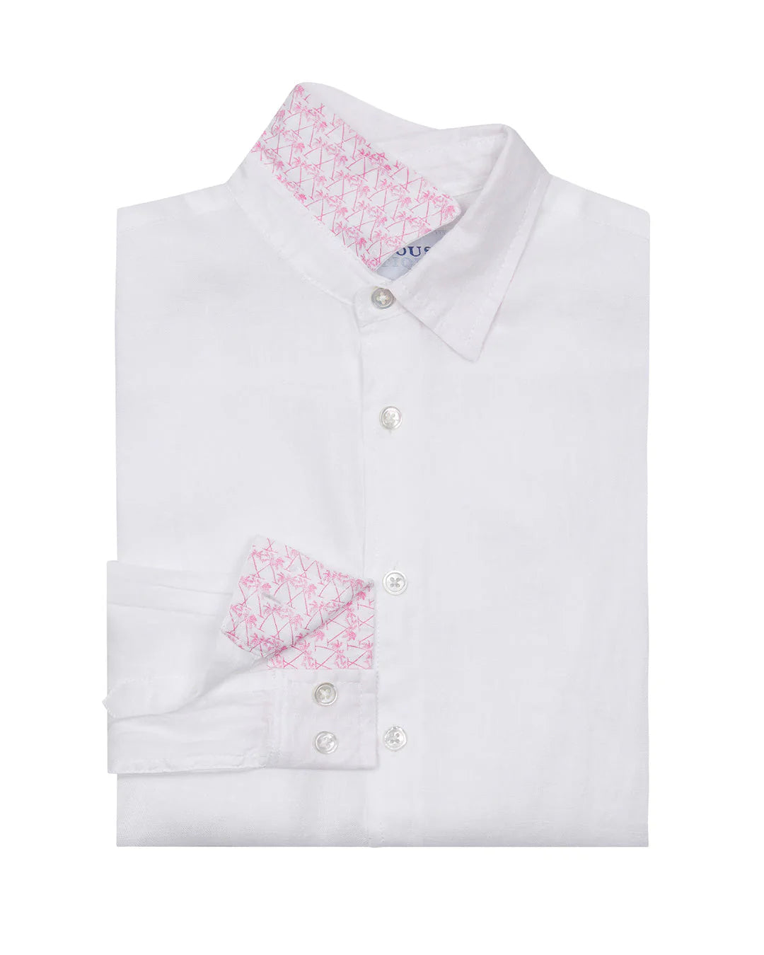 White Kids' Linen Shirt
