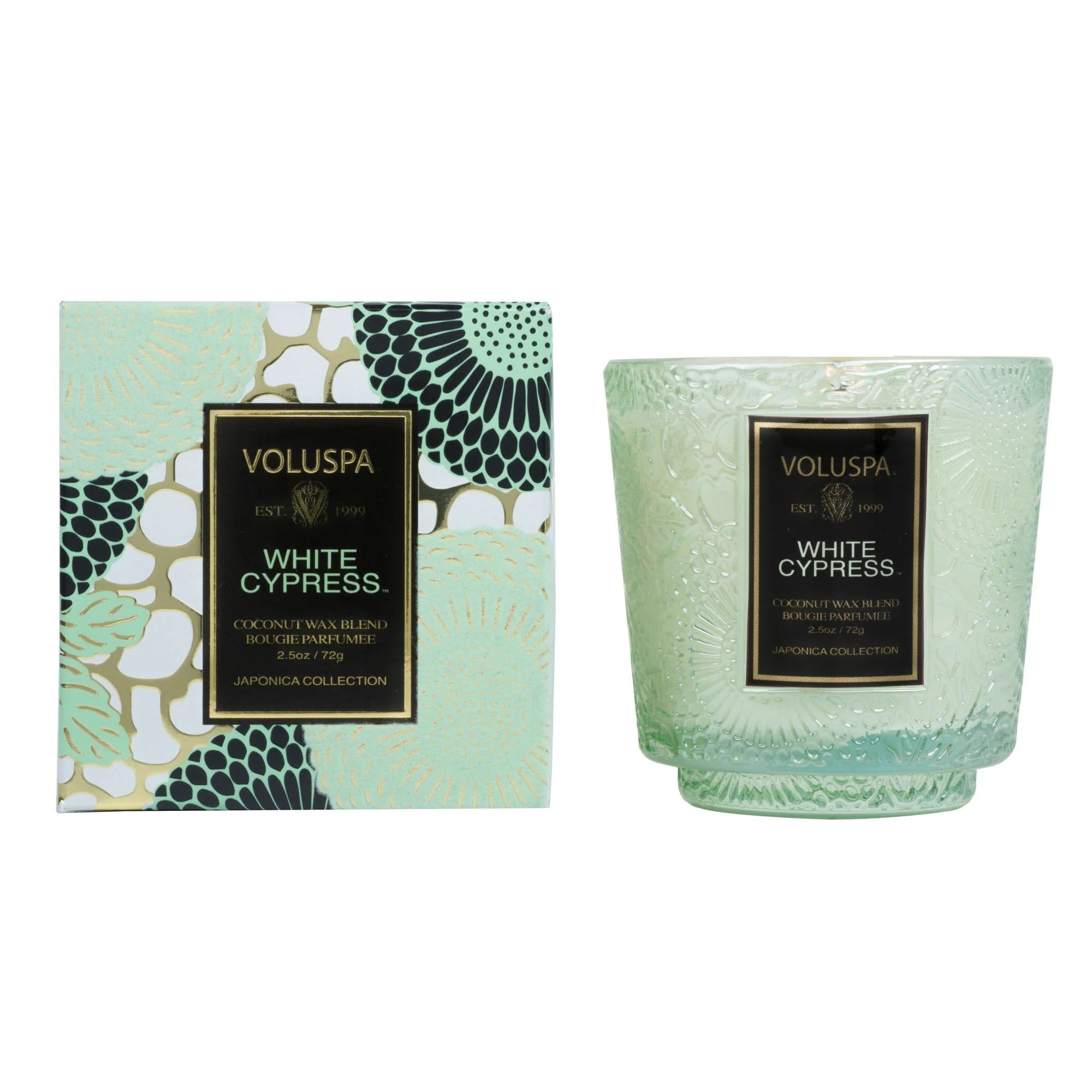WHITE CYPRESS PETITE PEDESTAL CANDLE