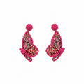 EARRING BUTTERFLY PINK