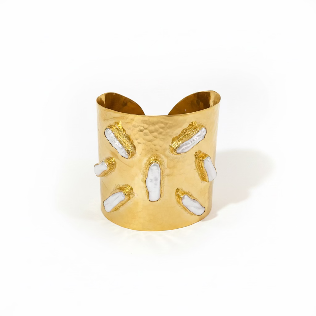 GOLD PLATED BRACELET WITH PEARL