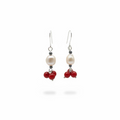 PEARL EARRINGS WITH NATURAL STONES