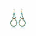 Hammered Geometric Minimalist Bohemian Gold Plated Earrings, Handmade