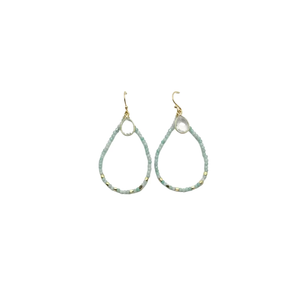 earrings with natural stones