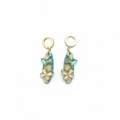 BLUE OVAL GOLDEN BRAIDS WITH BUTTERFLY DECORATIONS