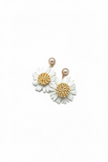 FLOWER EARRINGS WITH PEARL - Sax Style
