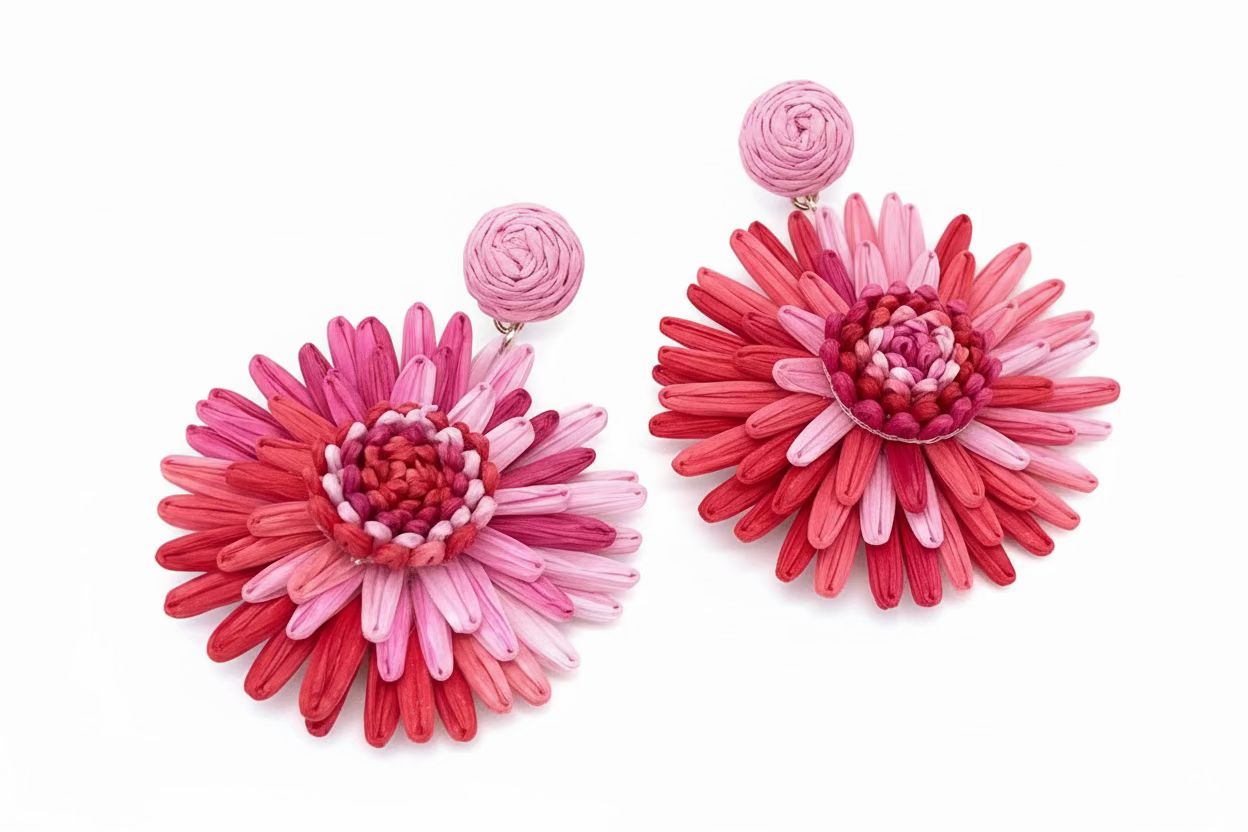 BIG FLOWER  EARRINGS - Sax Style