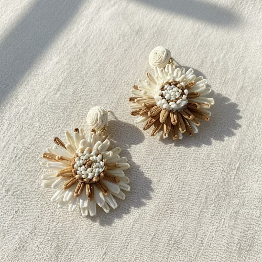 BIG FLOWER  EARRINGS - Sax Style