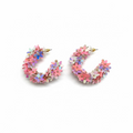 PINK FLOWER EARRINGS - Sax Style