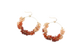 ROUND EARRINGS  OF MULTICOLOR FLOWERS