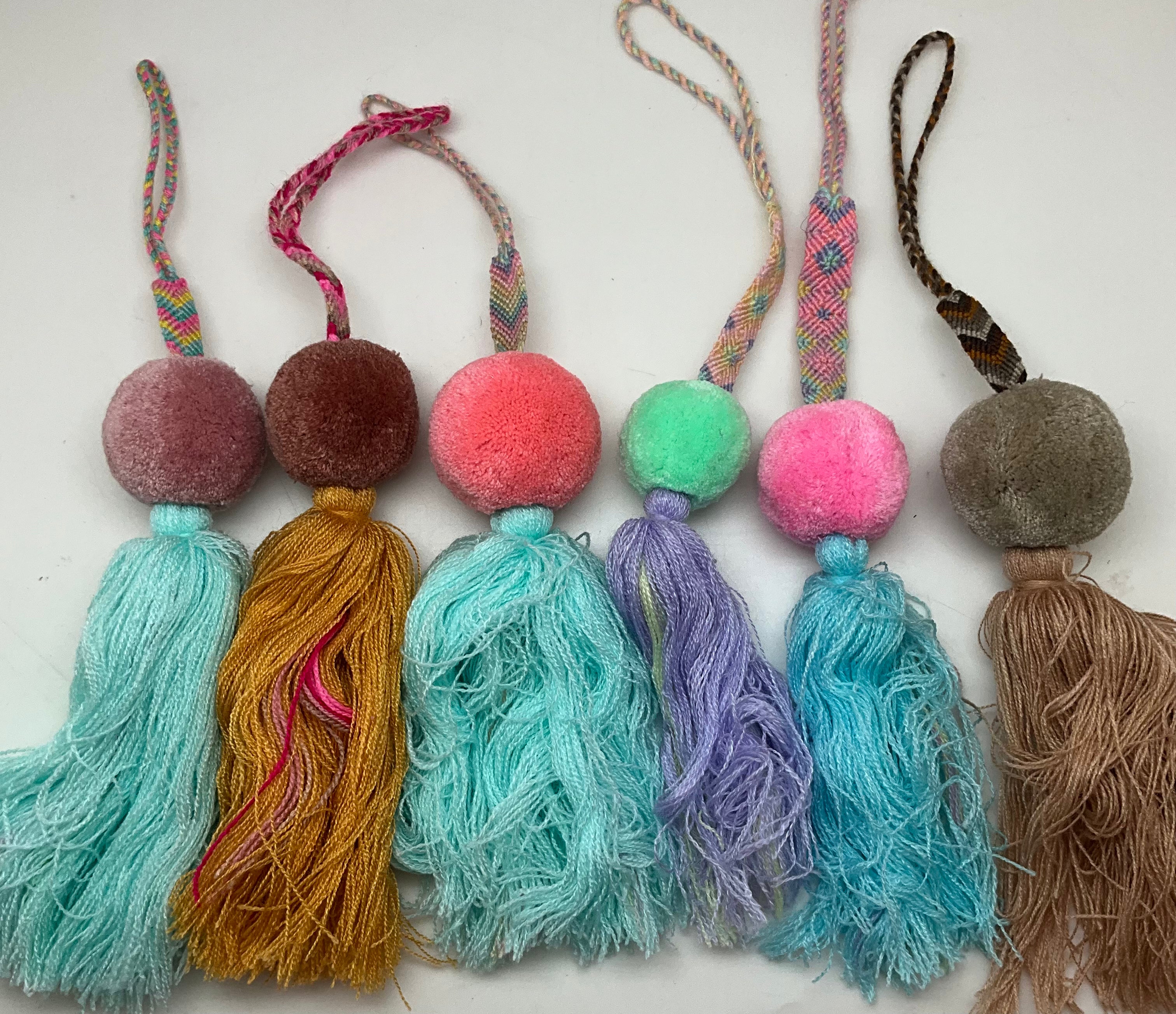 EMBROIDERED HANGING TASSELS