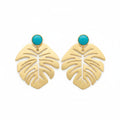 EARRINGS GOLD TURQUOISE