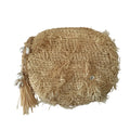 CROCHET RAFFIA PEARL CLUTCH