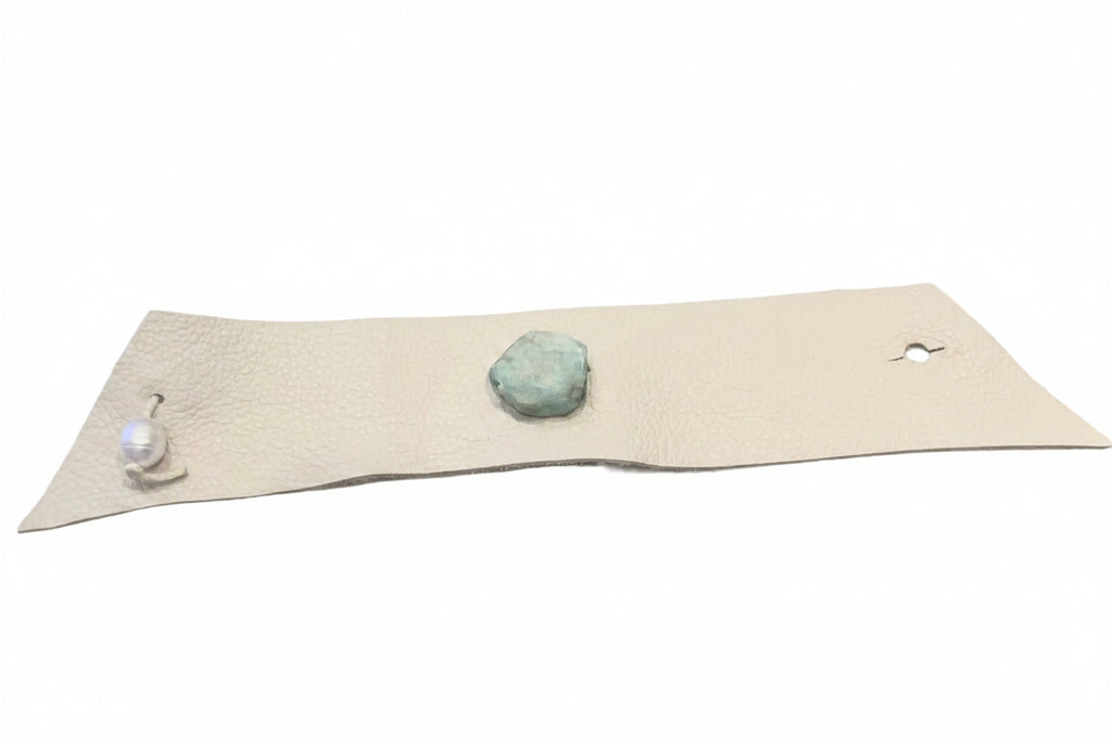 SAND AMAZONITE CUFF