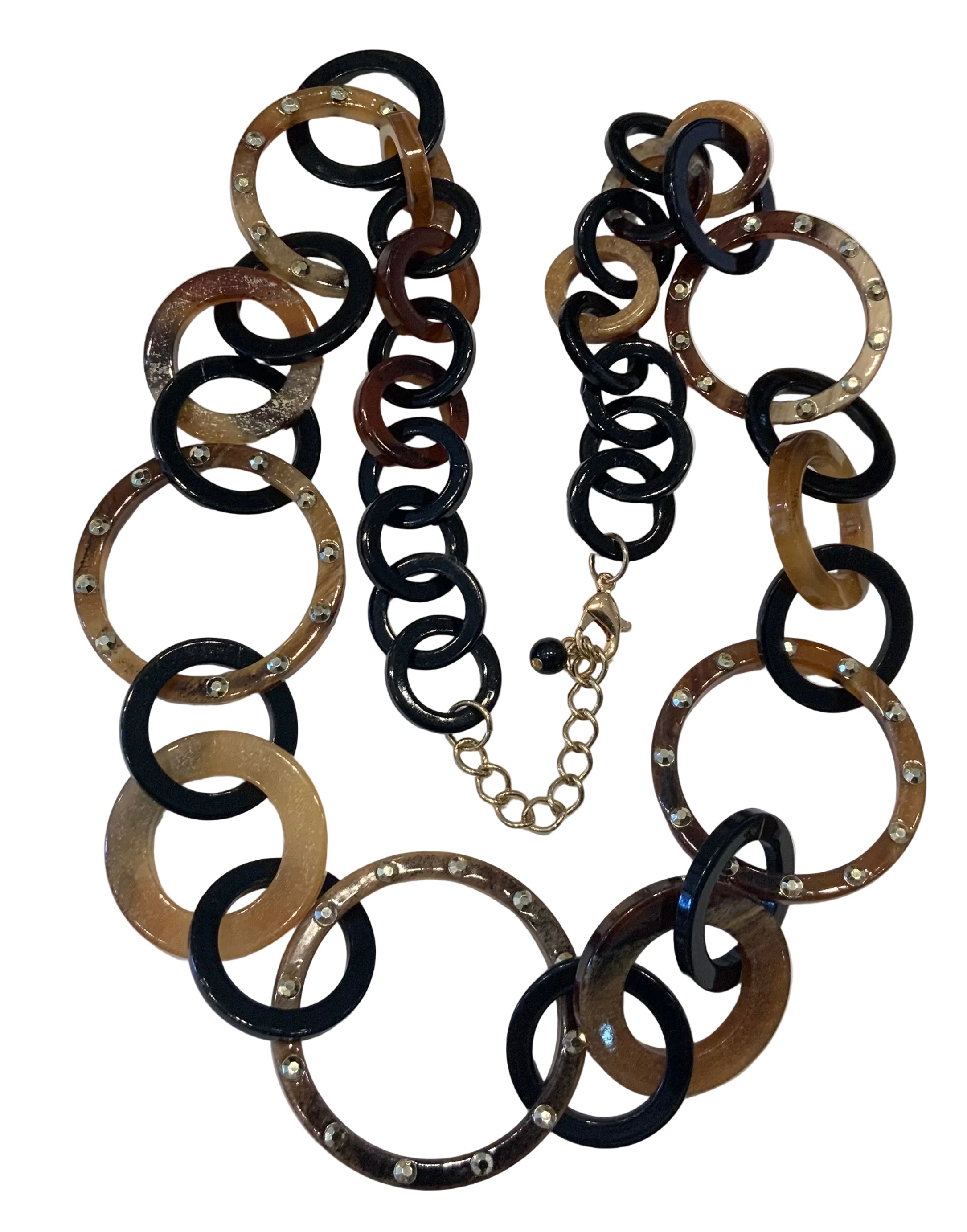 BROWN HOOP NECKLACE