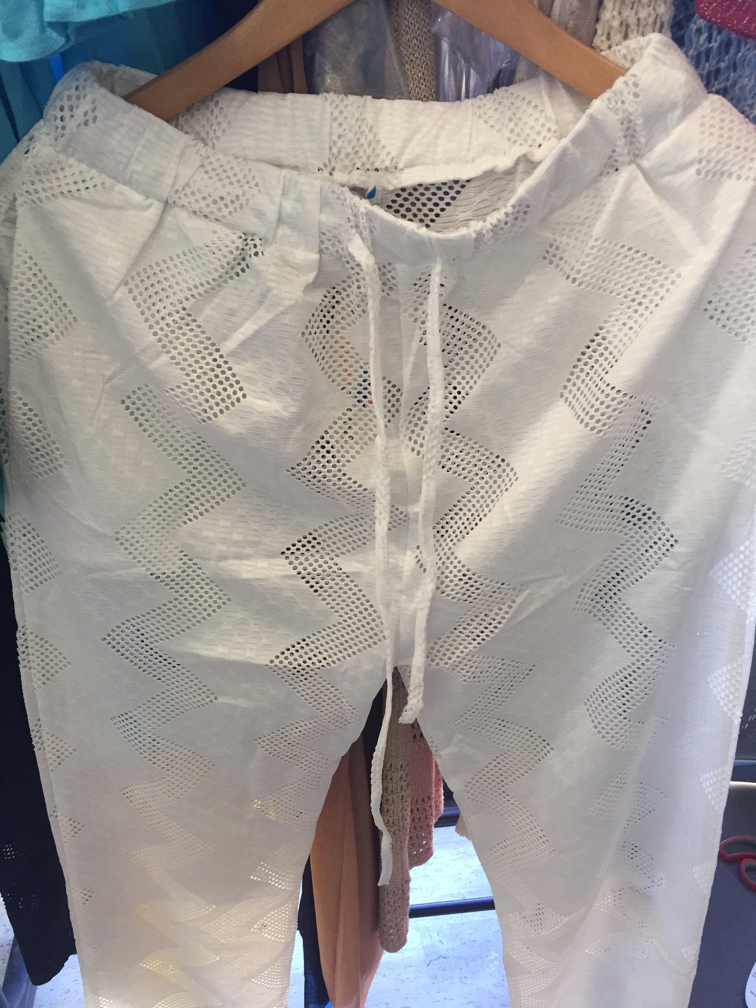 White Mesh Pant