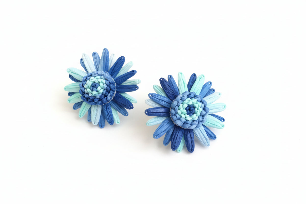 BIG FLOWER  EARRINGS - Sax Style