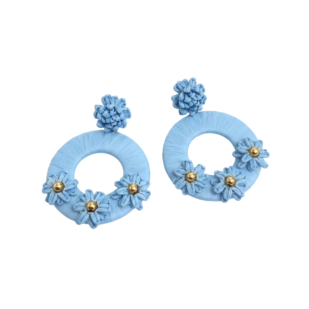 CIRCULAR EARRINGS IN THE SHAPE OF FLOWERS