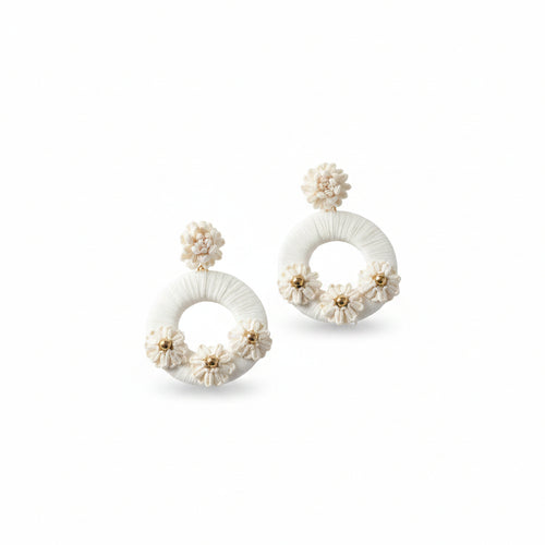 CIRCULAR EARRINGS IN THE SHAPE OF FLOWERS