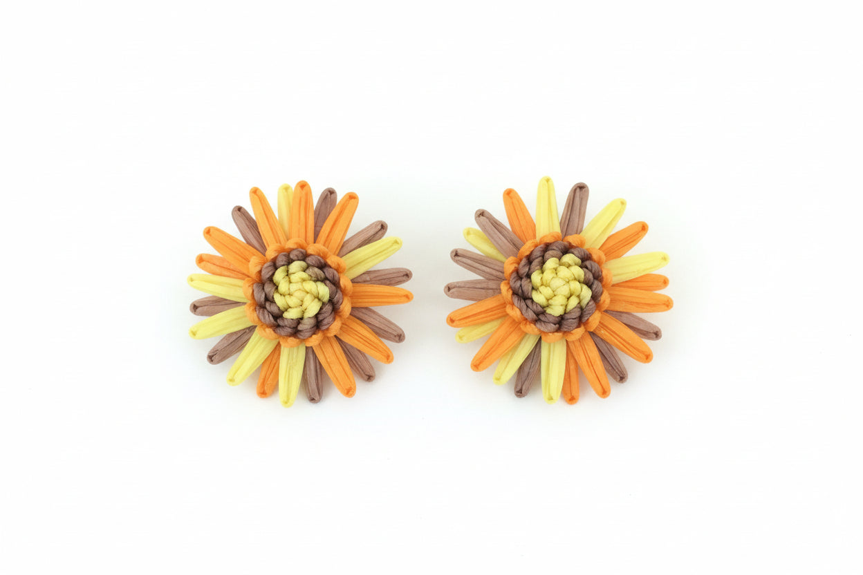 BIG FLOWER  EARRINGS - Sax Style