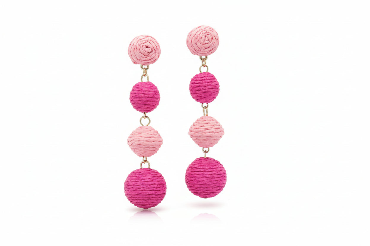 COLOURED ROUND SPHERE EARRINGS