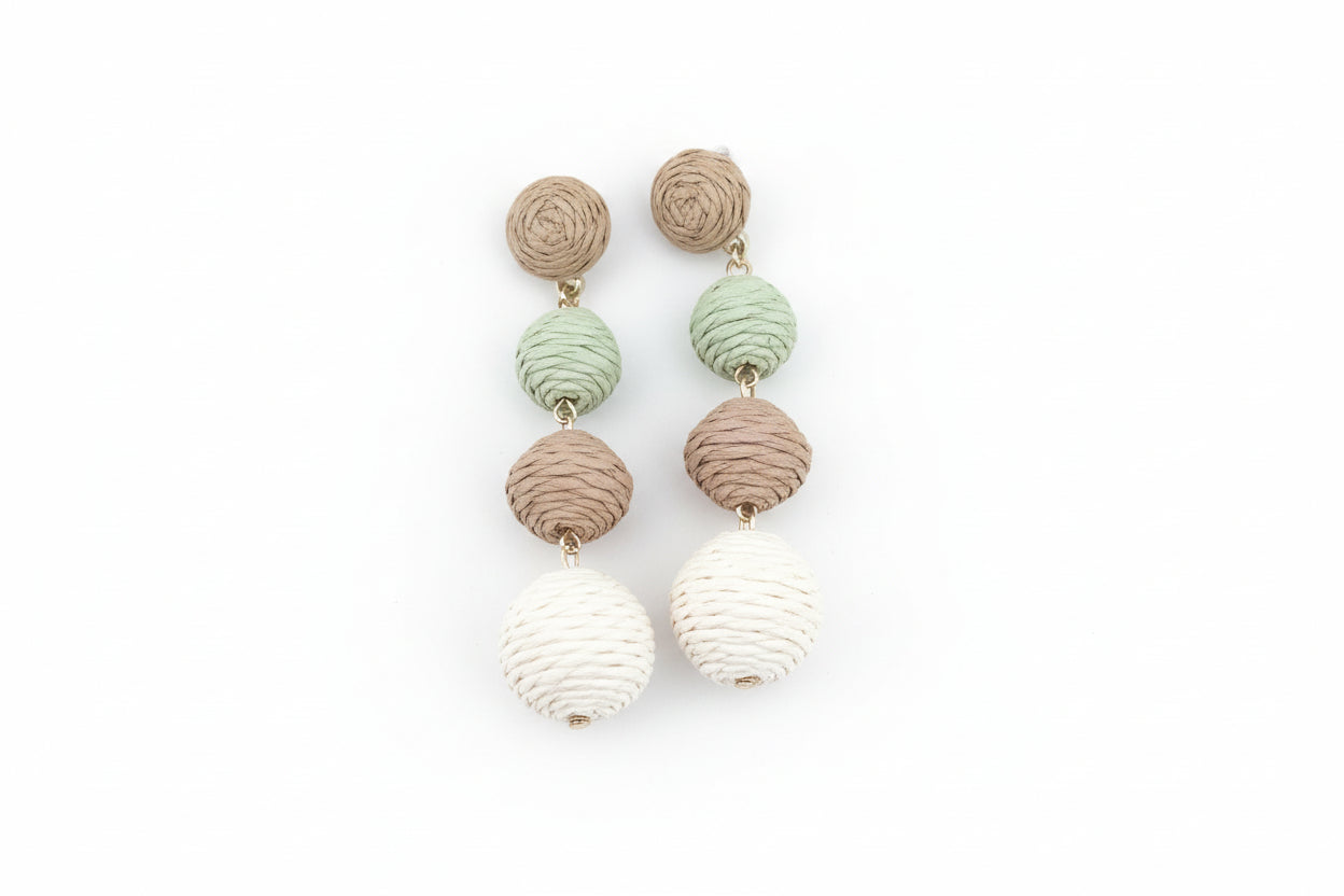 COLOURED ROUND SPHERE EARRINGS