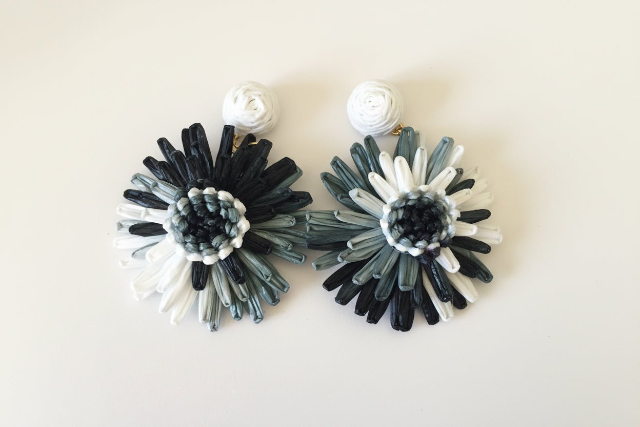 BIG FLOWER  EARRINGS - Sax Style