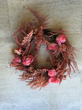 Pink wreaths and peach foliage DECO