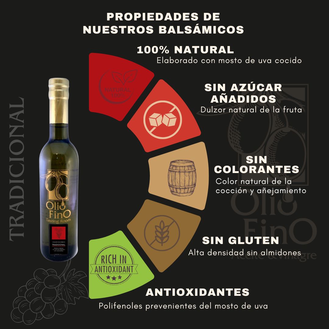 VINAGRE BALSAMICO OSCURO AÑEJADO CON HIGO 375ML