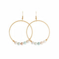 AMAZONITE BEADED HOOPS