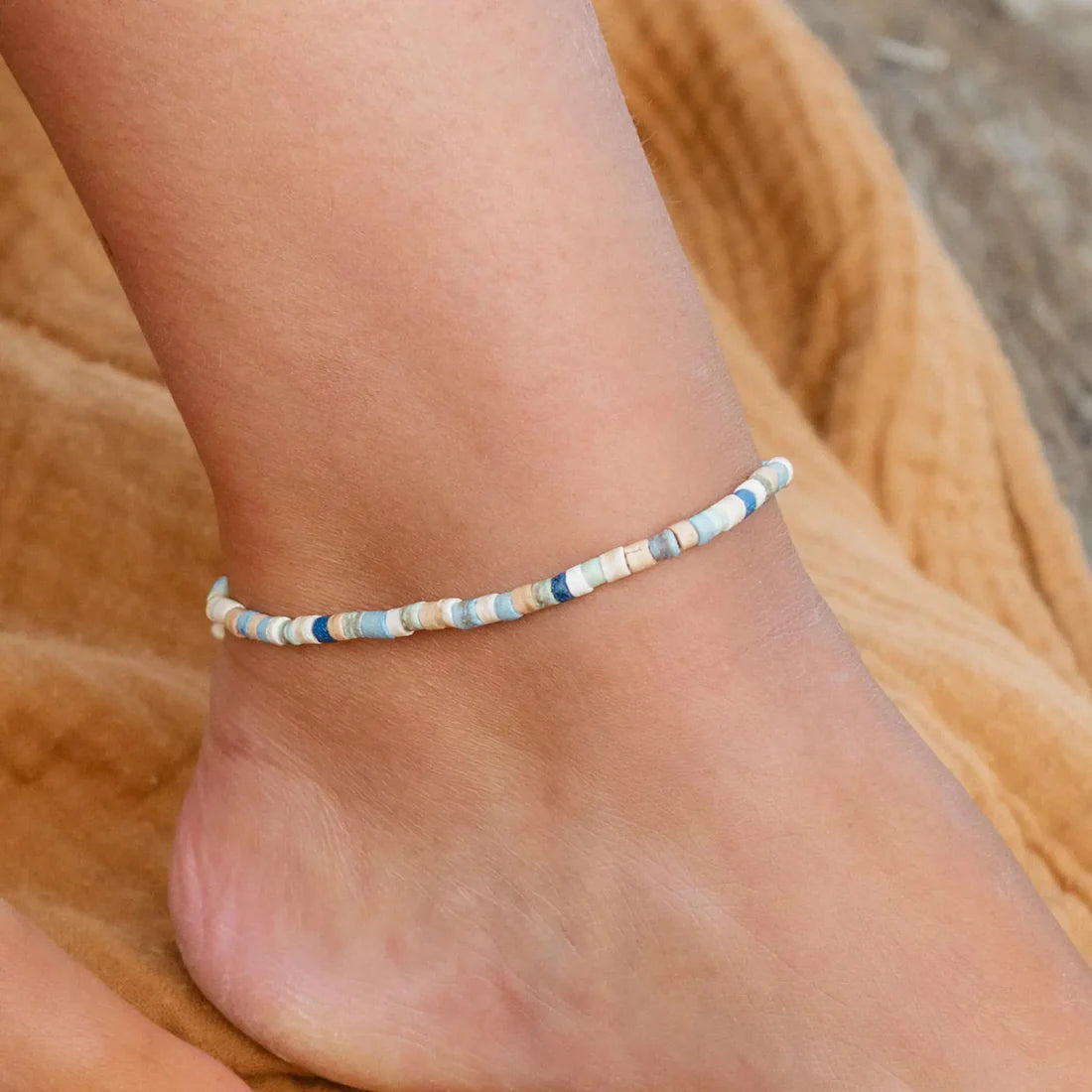 Mauna Kea Beaded Anklet - Sax Style