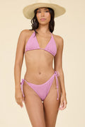 MAUVE W/GOLD KRINKLE BY SG LUREX TRIANGLE TIE TOP - Sax Style