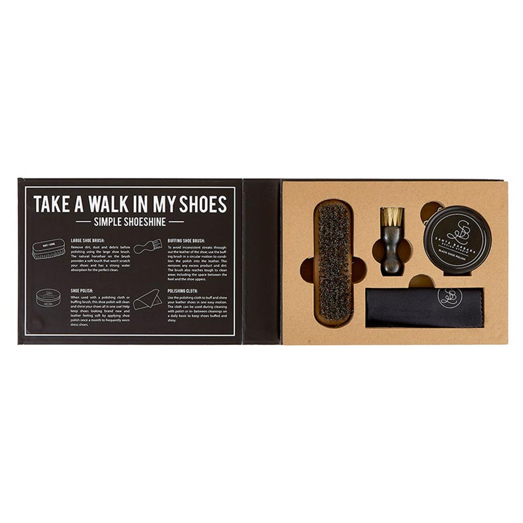 Shoe Care Essentials Book Box - Buff Shine Brush Polish