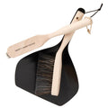 Metal + Wood Dust Pan Set