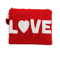 Flaming Love Beaded Coin Pouch