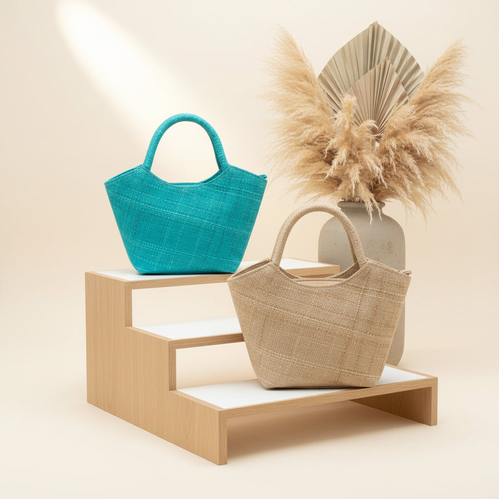 Little Betty Mini Straw Purse Zippered Handbag