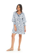 MARRAKECH MANDALA SHORT DRESS INDIGO